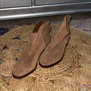 Dolce Vita Suede Tan Ankle Booties